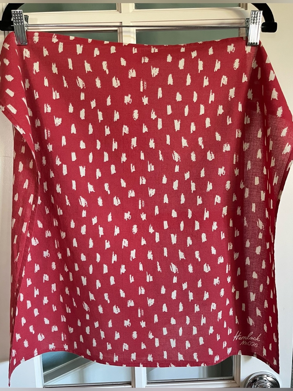 Red bandana hand drawn design quality cotton festival everyday handy versatile